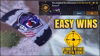 HOW TO COMPLETE ARCTIC SURVIVOR ACHIEVEMENT IN 1 DAY [EASIEST METHOD] 20 WINS - PUBG MOBILE