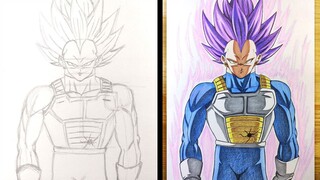 How to Draw Vegeta Ultra Ego - [Dragon ball Super]