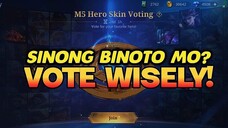 Sinong binoto mo sa M5 Hero skin? VOTE WISELY!