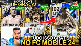 2 RONALDO 97 GRÁTIS PRA VOCÊS! 😱 GULLIT & ROBERTO CARLOS 94+ DE GRAÇA CHEGANDO 🔥 - FC MOBILE 2024