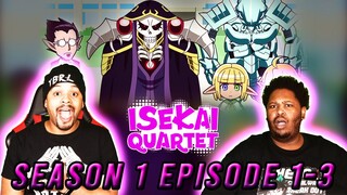 ALL THE GREATS IN ONE SHOW! Isekai Quartet Reaction Season 1 Ep 1 2 3