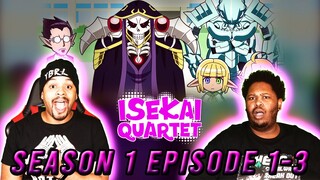 ALL THE GREATS IN ONE SHOW! Isekai Quartet Reaction Season 1 Ep 1 2 3