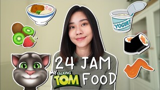 24 JAM MAKAN MAKANAN DI TALKING TOM!