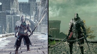 Elden Ring VS Dark Souls 2 Dual Katana Power Stance L1 Combo