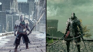 Elden Ring VS Dark Souls 2 Dual Katana Power Stance L1 Combo