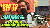 HOw to Set Up Condenser Mic & V8 Sound card with Background Music For Your Live Stream.
