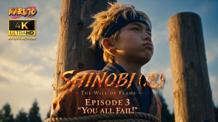 NARUTO - EPISODE 3 'YOU ALL FAIL!' AI 4K LIVE ACTION