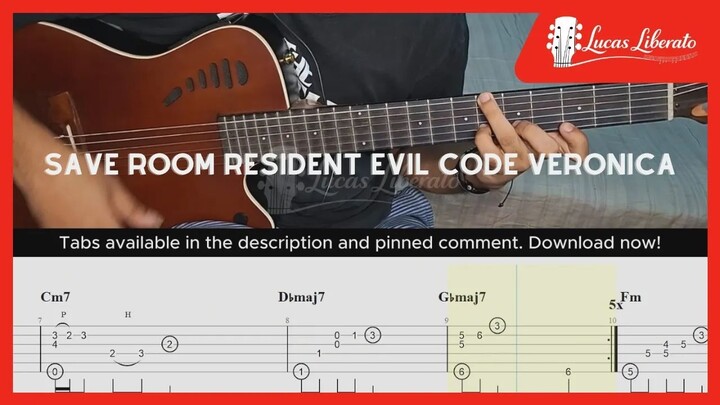 Resident Evil CODE: Veronica - A Moment of Relief | Fingerstyle Guitar | Free Tabs + On Screen TAB