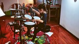 Kindergarten children trained by metal drummers cover Honglianhua