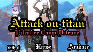 [ Lifeafter ] Lifeafter x Attack on titan event?! || Reiner The Armored Titan ||  Camp Defense