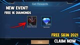 NEW! 1K FREE DIAMONDS AND EPIC SKIN! FREE DIAS & SKIN! 2021 NEW EVENT | MOBILE LEGENDS