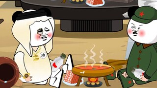 อูฐได้ใช้กลอุบายทั้งหมดที่เขาเรียนรู้จากแพนด้าแล้ว