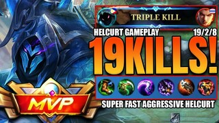 TRIPLE KILL!!! 19/2/8 KDA | Super Fast Aggressive Helcurt | #Helcurt Gameplay #MLBB