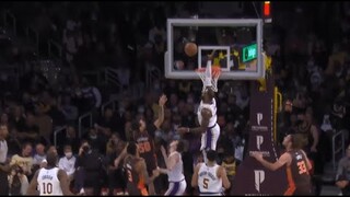 Lebron James Another Chase Down Block! Sends The Ball Flying!