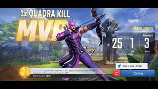 2x Quadra Kill I Hawk Eye MVP Full Gameplay I Marvel Super War