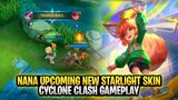 Nana Upcoming New Starlight Skin | Cyclone Clash Gameplay | Mobile Legends: Bang Bang