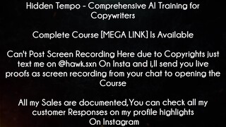 Hidden Tempo Course Comprehensive AI Training for Copywriters download
