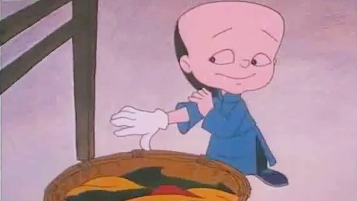 In this 1992 Chinese fantasy anime, the portrait of the founding master—venerated and offered sacrif