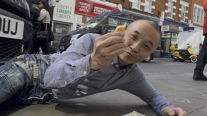 TikTok伦敦中国中国老板抽象营销广告火了，330.8播放量英国伦敦美食届影帝paul哥