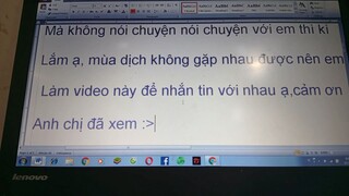 nhắn cho mình nha video đầu tiên