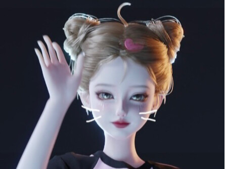 【blender】virtual person Jiang Jiang disguise