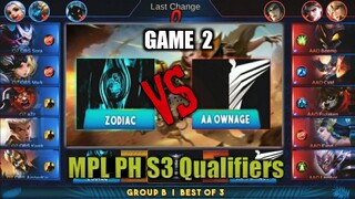 Game2 ArkAngel Own VS Obs Zodiac | MPL PH S3 QUALIFIERS