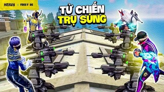 Team Free Fire lần đầu chơi chế độ đặt trụ súng cực kì nguy hiểm | HEAVY Free Fire