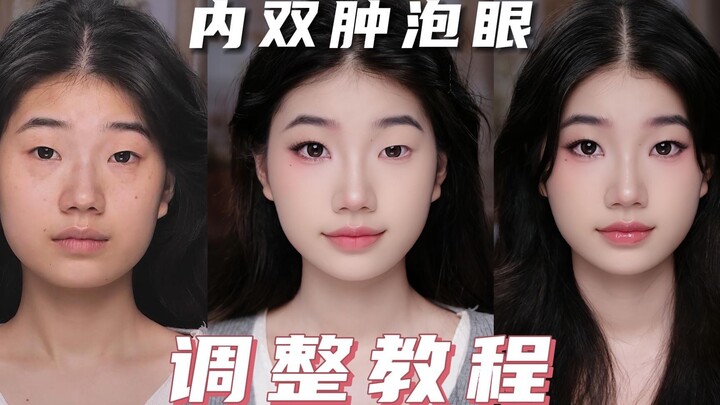 Hướng dẫn trang điểm | Điều chỉnh mắt một mí sưng húp kèm hướng dẫn dùng kem che khuyết điểm