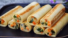 It's the most delicious spring rolls ! Easy and fast breakfast!