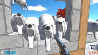 Survive with 100 Killer Polar Bears. FPS Perspective! Animal Revolt Battle Simulator