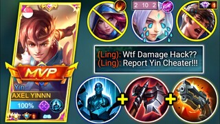 YIN VS FAST HAND LING | NEW SPELL TO COUNTER DASH HEROES | SIDELANE BEST YIN BUILD | MOBILE LEGENDS