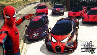 GTA 5 - Stealing MODIFIED Vehicles With SPIDERMAN! | (Real Life Cars #109)