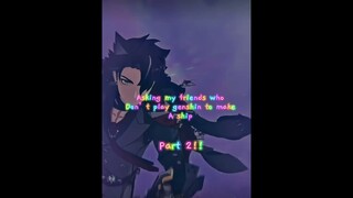 My friend who dont play genshin makes a ship Part 2! #shorts #dontflop #genshin  #viral #ships #edit