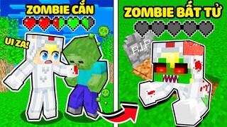 NẾU NHƯ TÔ GÀ BỊ ZOMBIE CẮN VÀ TRỞ THÀNH XÁC SỐNG BẤT TỬ TRONG MINECRAFT* THỬ THÁCH 24H LÀM ZOMBIE