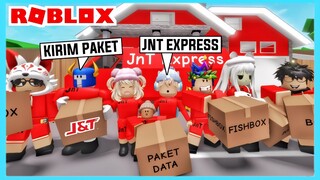 24 Jam Aku Dan Adiku Menjadi Kurir JNT Di Roblox Brookhaven ft @Shasyaalala