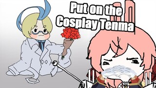 Pippa makes Tenma put on the cosplay