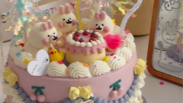 Đắm chìm vào quá trình làm bánh/ Bánh thỏ nhỏ phủ kem bơ phong cách cổ điển ~ #BánhCổĐiển #BánhKem #