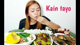 FILIPINO FOOD/NILAGANG BABOY/MATA NG BABOY,PRITONG TILAPIA ADOBONG SITAW ATBP