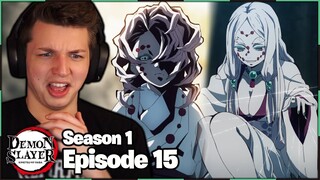 THE MOUNTAIN OF SPIDERS?! | Demon Slayer Episode 15 REACTION (Mount Natagumo)