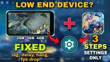 Mobile Legends BEST SETTING SETUP to Fix Lag, Delay, Hang, and FPS Drop | Best for Low End Devices