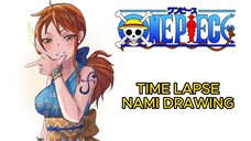 Nami One Piece - Fanart Time Lapse