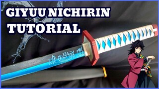 Como Fazer a Katana do Giyu Tomioka | Demon Slayer Cosplay Tutorial