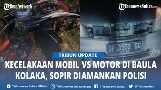 Tabrakan Mobil Nissan vs Motor Yamaha di Baula Kolaka Sulawesi Tenggara, Sopir Diamankan Polisi