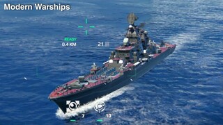 Modern Warships: RF TARK PYOTR VELIKIY gameplay. online match