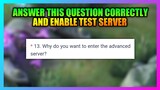 How To Enter Advance Server in Mobile Legends 2021 | Enable Test Server| How To Unlock AdvanceServer