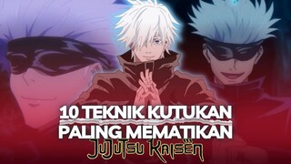 10 TEKNIK KUTUKAN PALING MEMATIKAN DI JUJUTSU KAISEN