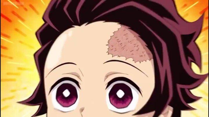 How tanjiro have a rock solid head