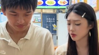 真正的Q版大学生，女友想纠正男生的吃饭速度，男生从细嚼慢咽到后来狼吞虎咽！ #狼吞虎咽