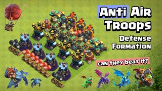 Anti Air Troops Defense Formation | Clash of Clans