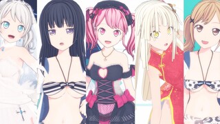 【MMD/BanG Dream】Aya Maruyama, Rinko Shirogane, Kokoro Gensaki, Yuri Wakamiya, Arisaki Ichigatani "Ca